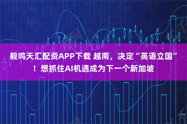 毅鸣天汇配资APP下载 越南，决定“英语立国”！想抓住AI机遇成为下一个新加坡
